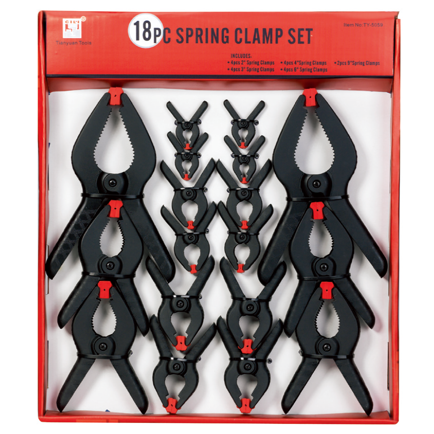 TY-5059 18PC SPRING CLAMP SET